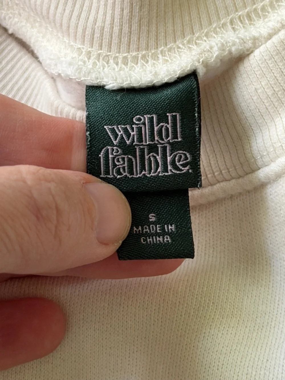 Wild Fable Cream Logo Crewneck Sweatshirt - Picture 5 of 5